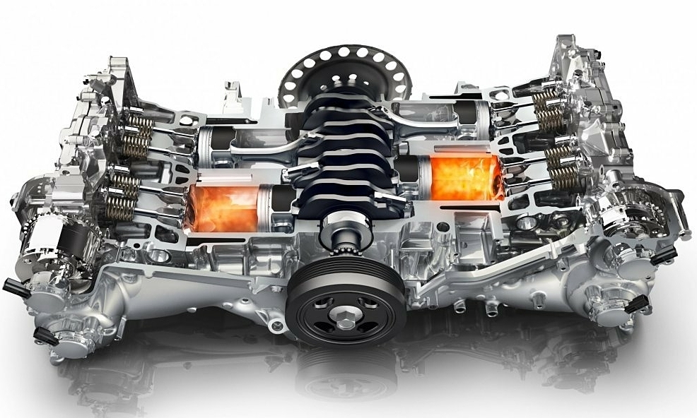 Động cơ I4, I6, V6, V8, W cụ thể là động cơ Boxer